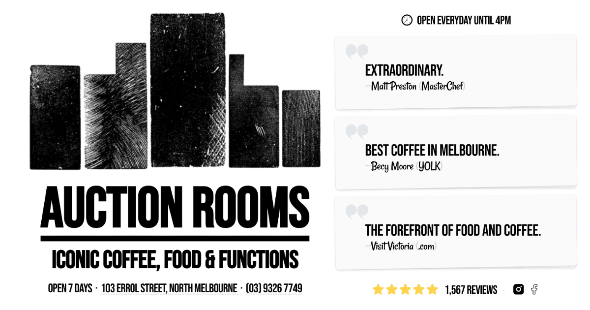 Auction Rooms Cafe | Coffee North Melbourne
